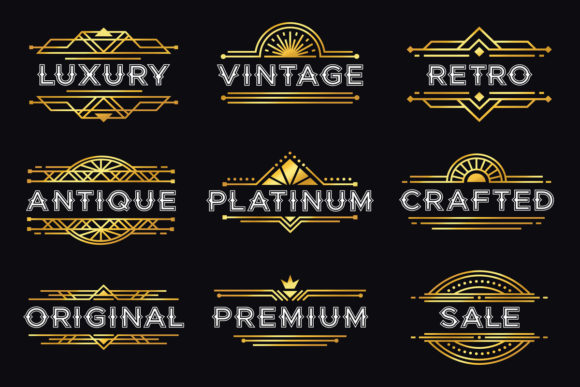 Art Deco Label: Elevate Your Brand with Vintage Luxury