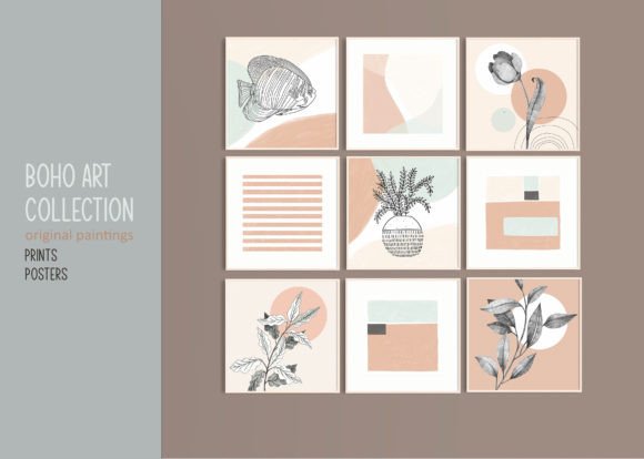 Boho Posters Prints Wall Gallery Art