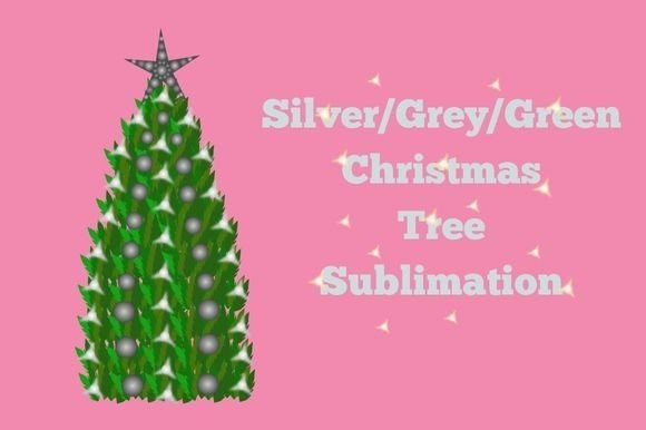 Bringing Festive Elegance to Your Sublimation Projects with the Sliver Grey Christmas Tree Design