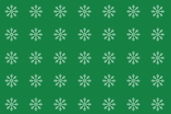 Christmas Green Background with Snowflak