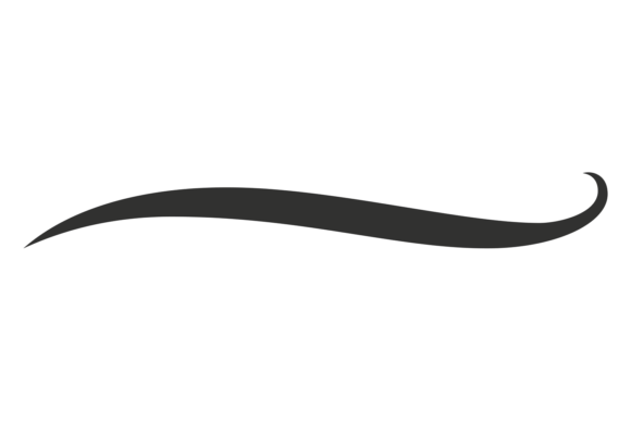 Curly Swoosh Text Tail: Retro Decorative Element