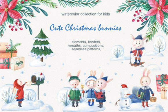 Cute Christmas Bunnies