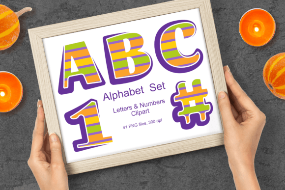 Evaluating the Purple Striped Halloween Letters Numbers Clipart Set for Creative Projects