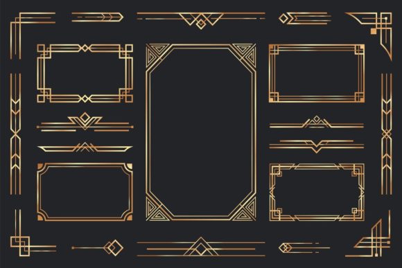 Golden Art Deco Ornaments: A Practical Evaluation of Vintage-Inspired Design Assets