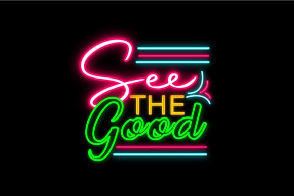 See the Good Lettering Neon Sign Font