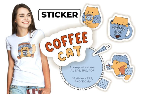 Stickers «Cat and Coffee»: A Practical Review of a Versatile Digital Asset Pack