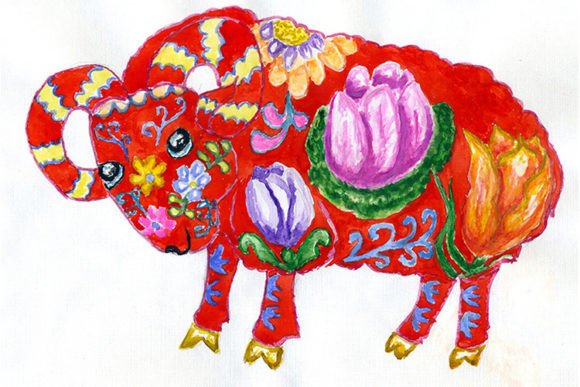 The Art of the Red Ram: Integrating Hand-Drawn Floral Illustrations into Design