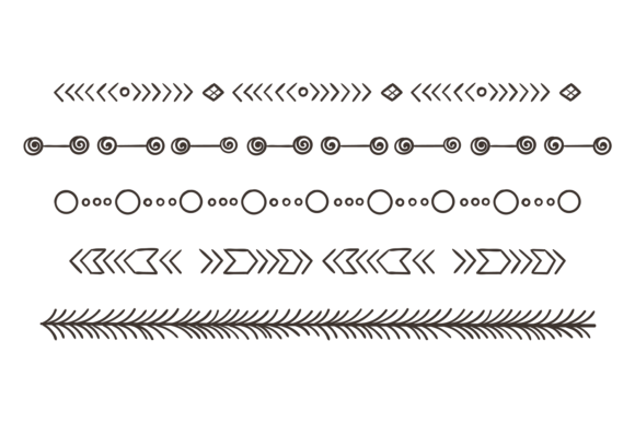 Tribal Ornament. Horizontal Boho Pattern
